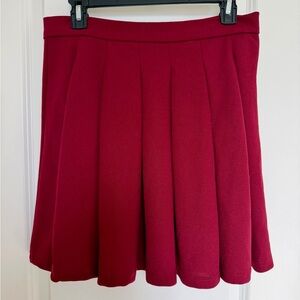 SHEIN Burgundy Skater Skirt